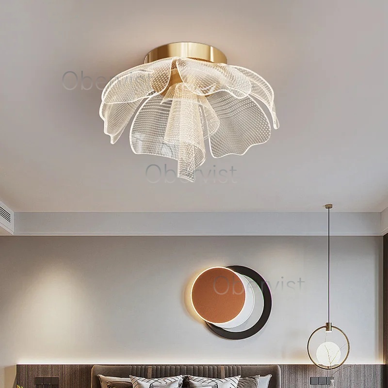 Interior Design Elements - مصباح سقف LED فاخر بتصميم زهور