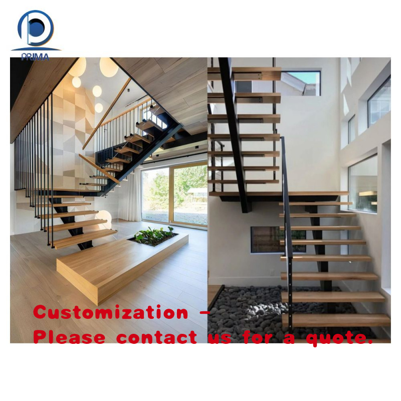 Interior Design Usa - درج داخلي عصري بتصميم مستقيم عائم،