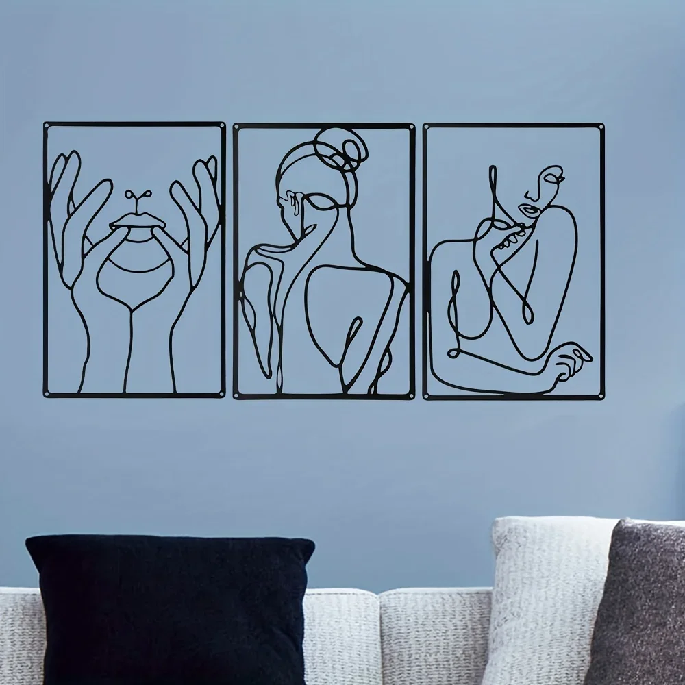 ديكور حائط رسم خط تجريدي ، فن  - مراجعة Interior Design Home وسعره