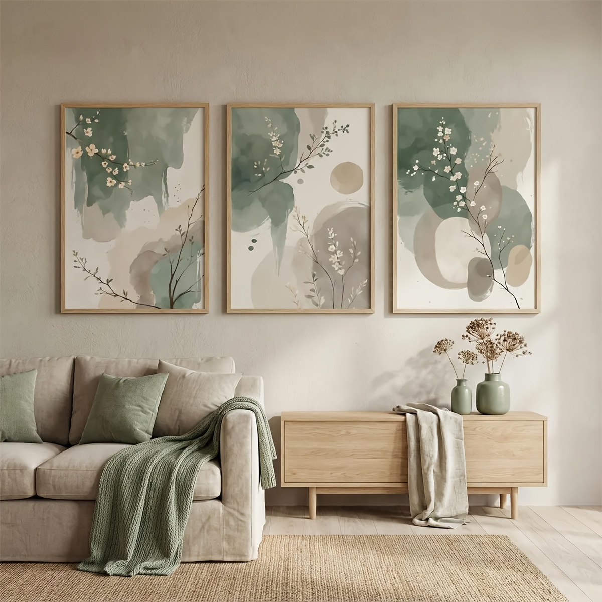 3 قطع من لوحات فنية جدارية على - مراجعة Interior Design Office وسعره