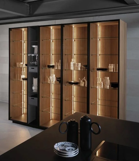 'أفكار خزانة النبيذ ذات التصمي - مراجعة Interior Design Kitchen Ideas وسعره