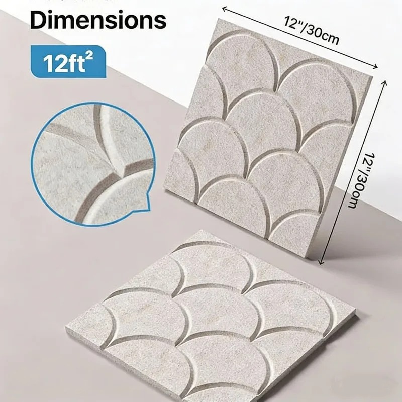 لوحات عازلة للصوت مربعة الشكل  - مراجعة Wall Panel 3D Texture وسعره