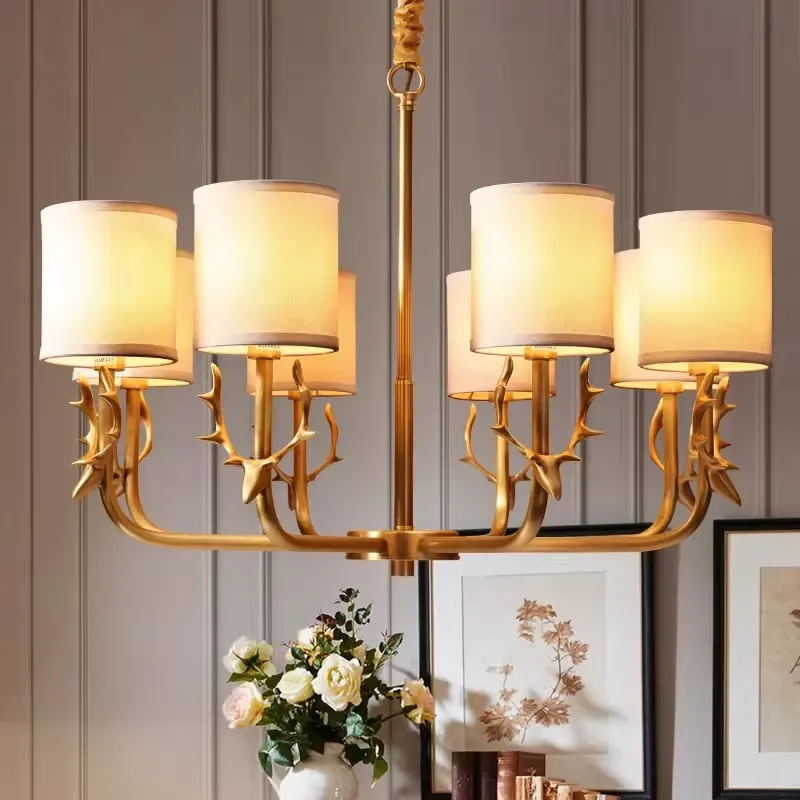 ثريا نحاسية لغرفة المعيشة وغرف - مراجعة Interior Design Hall وسعره
