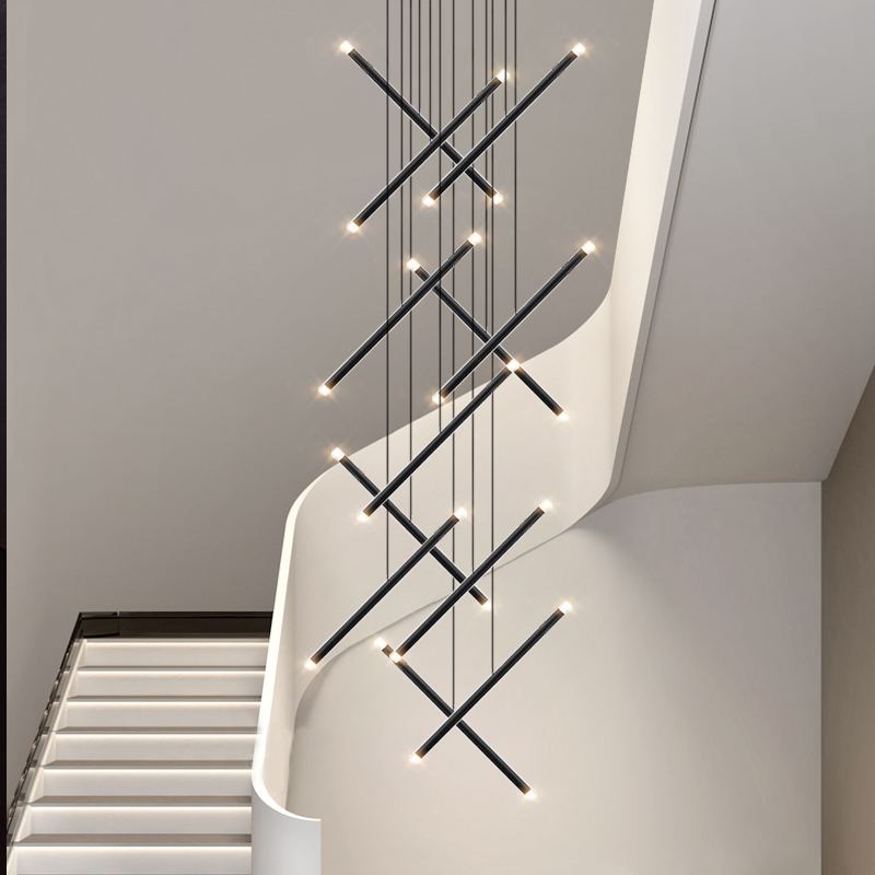 الحديثة الثريا LED درج الثريا  - مراجعة Interior Design Hall وسعره