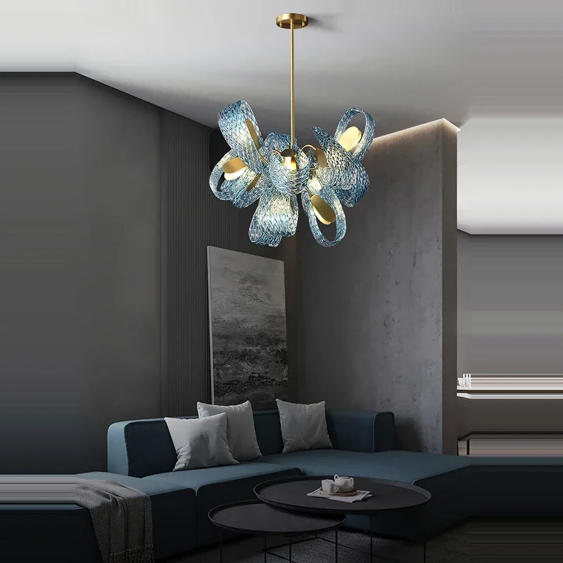 ثريا زجاجية فاخرة حديثة بتصميم - مراجعة Interior Design Hall وسعره